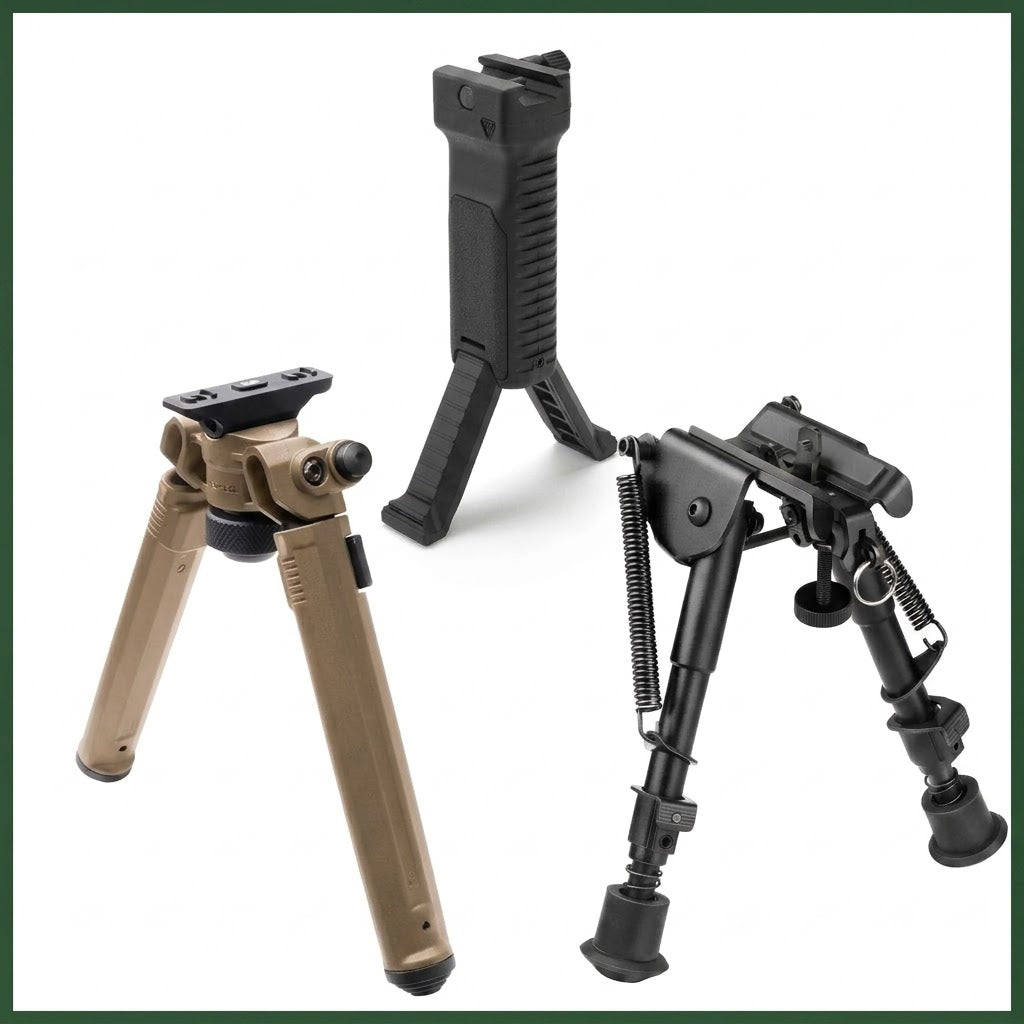 Airsoft Bipods + Bipod Accessories