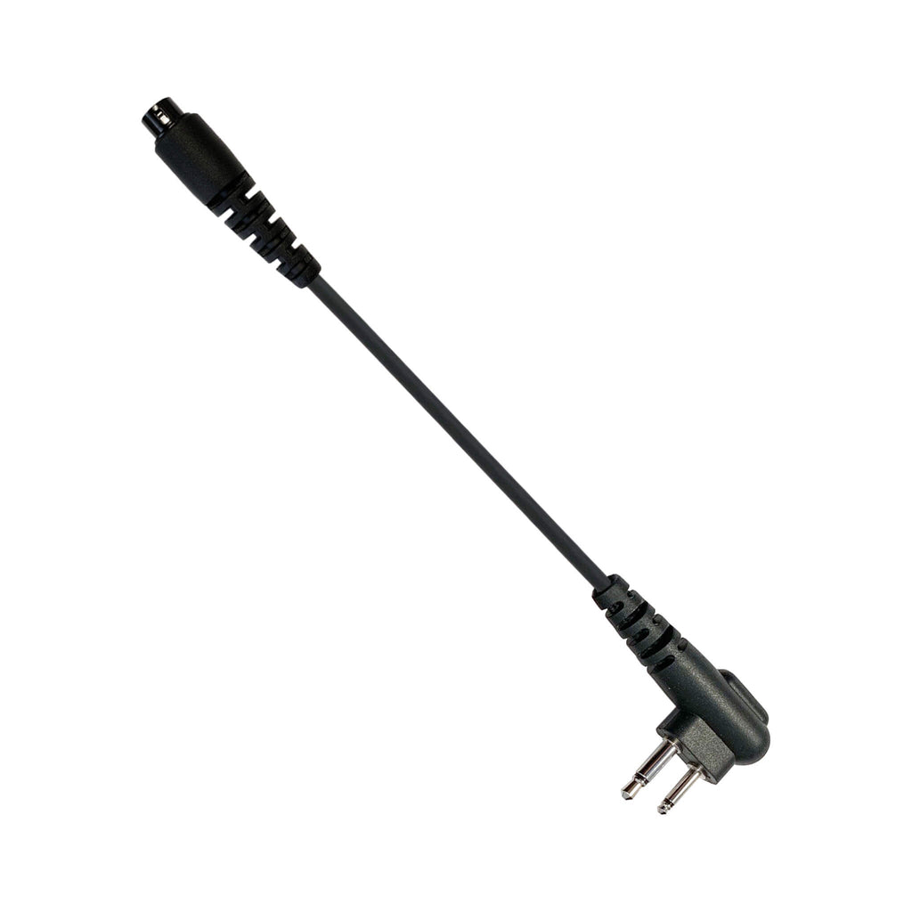 Tactical Radio Adapter/PTT for Headset w/ Quick Disconnect(Hirose): (w/ Electret Mic): US/Civilian/"Peltor" Wiring, Select ComTac III, XPI Models & Select Helicopter Headsets - 2 Pin Motorola HYT Tekk BearCom Blackbox & More