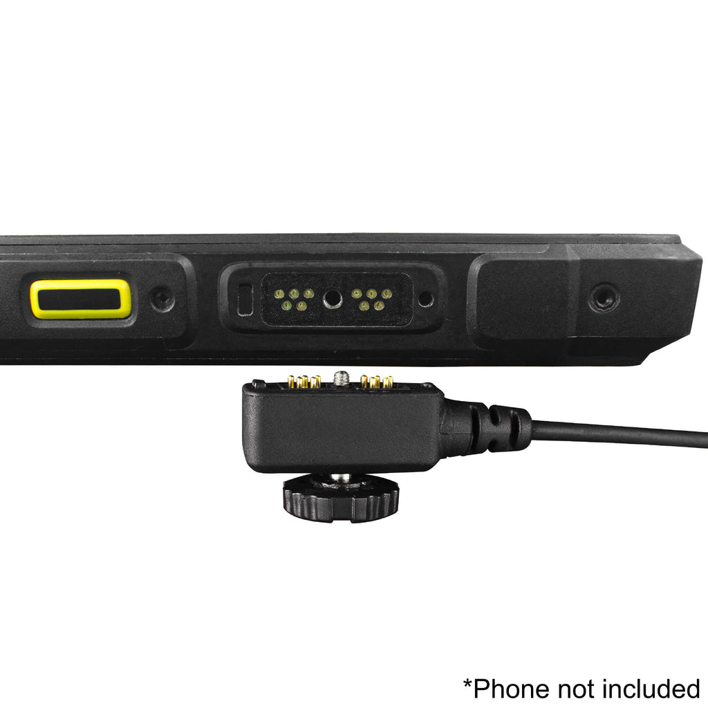Tactical Radio PTT for Headset w/ Quick Disconnect(Hirose): NATO/Military Wiring, Gentex, Ops-Core, OTTO, 3M Peltor ComTac, XPI, MSA, Helicopter, & More - Sonim XP5, X5s, XP5plus, XP5s, XP8, XP10, SoftBank