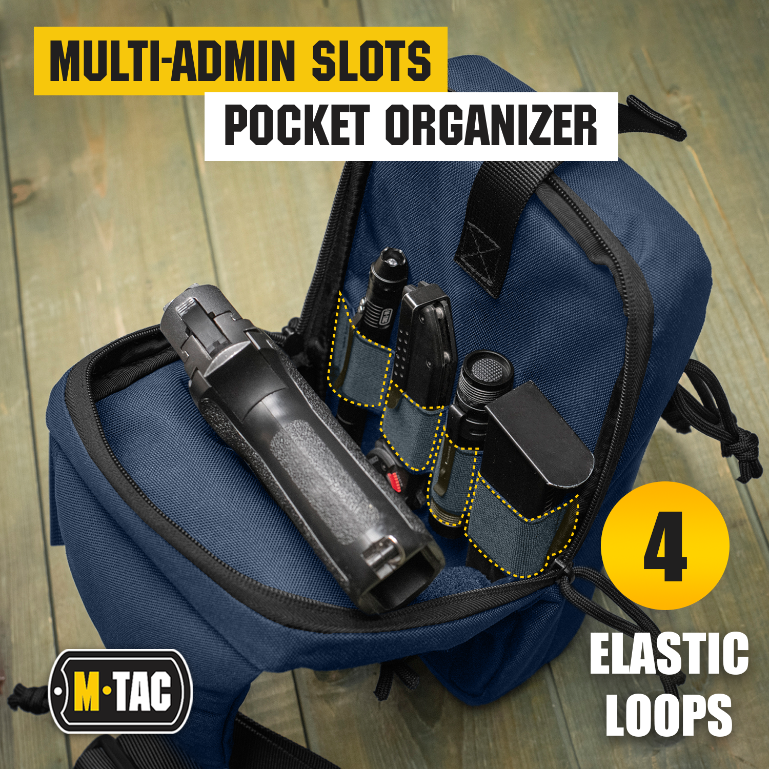 M-Tac Tactical Bag Shoulder Chest Pack with Sling & Loop Panel