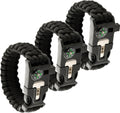 M-Tac Survival Paracord Bracelet with Compass Whistle (Set of 3)