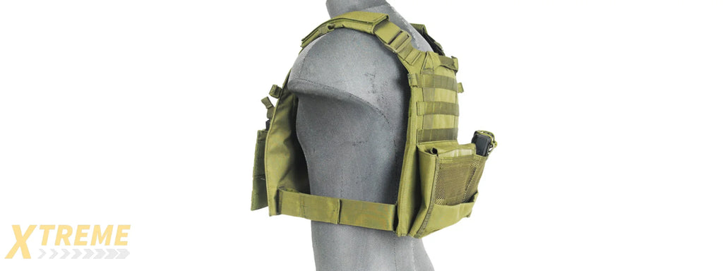 1000D Nylon Airsoft Molle Tactical Vest (OD Green)