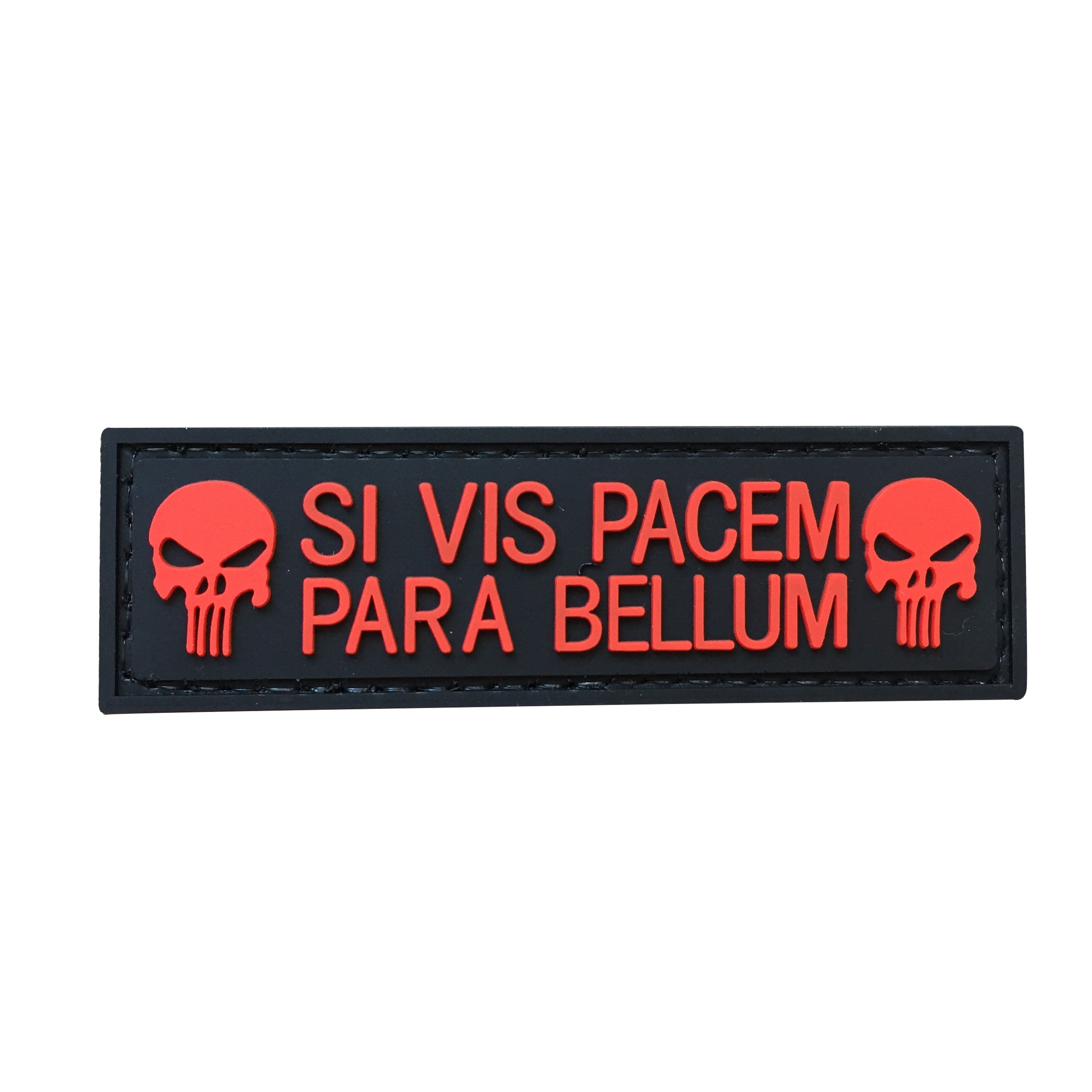 SI VIS PACEM PARA BELLUM with Punisher - Black and Red - PVC Patch