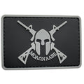 Molon Labe Spartan With Two Rifles - Black - PVC Patch