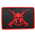 Molon Labe Spartan with Two Rifles - Red - PVC Patch