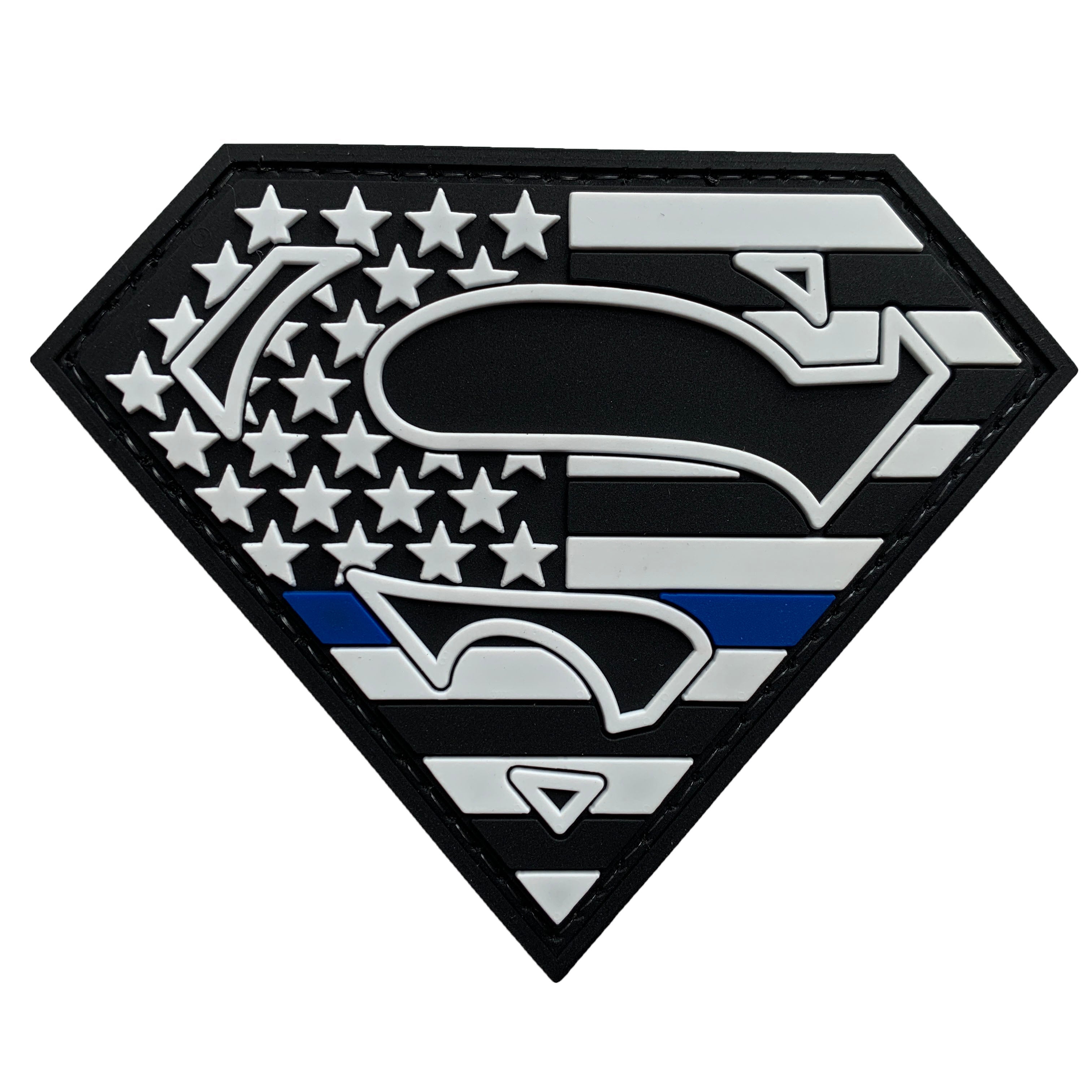 Super S Shield PVC Patch with Thin Blue Line