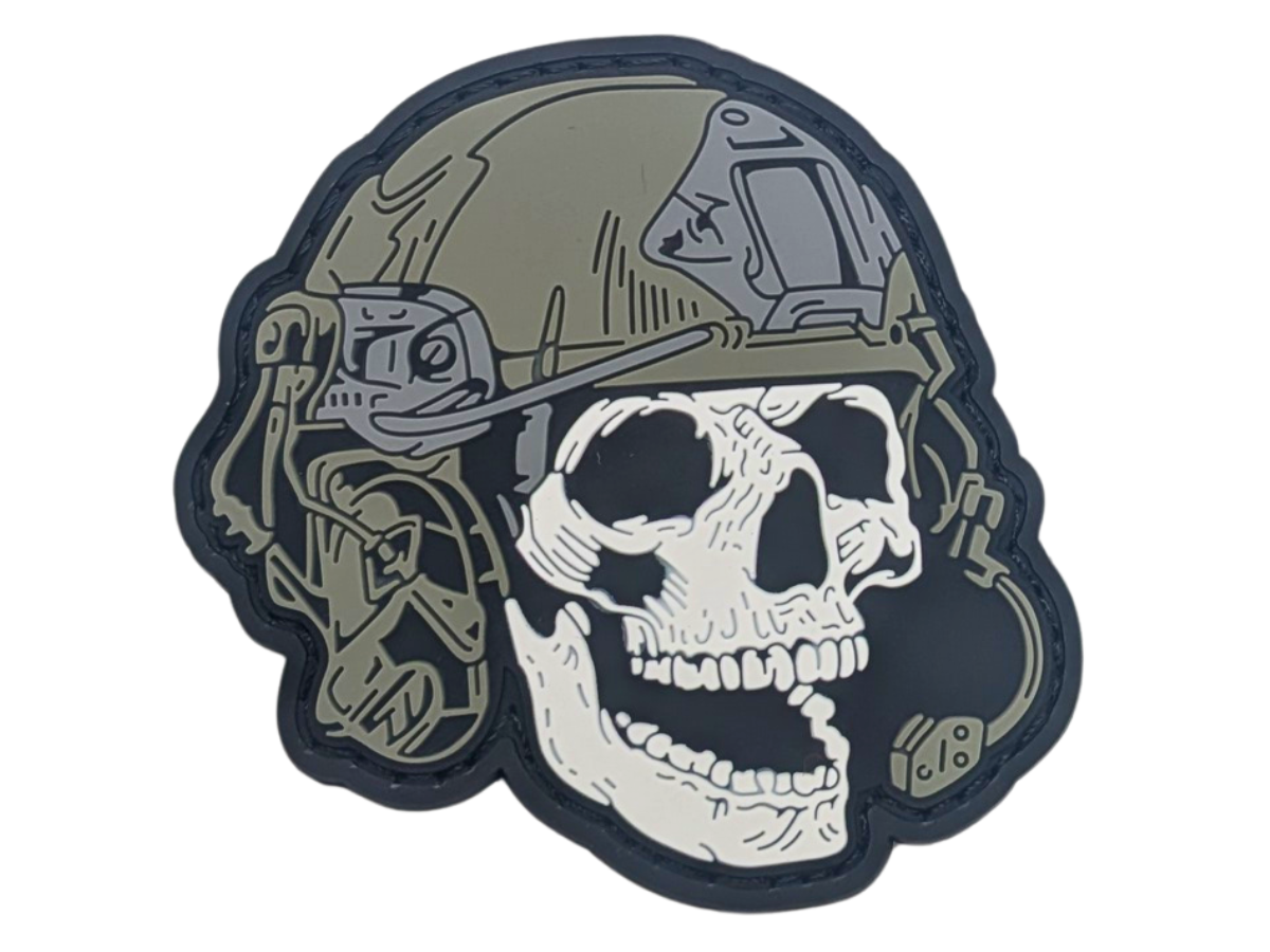 Tactical Grinning Skull PVC Patch