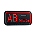 AB neg - Red - PVC Patch