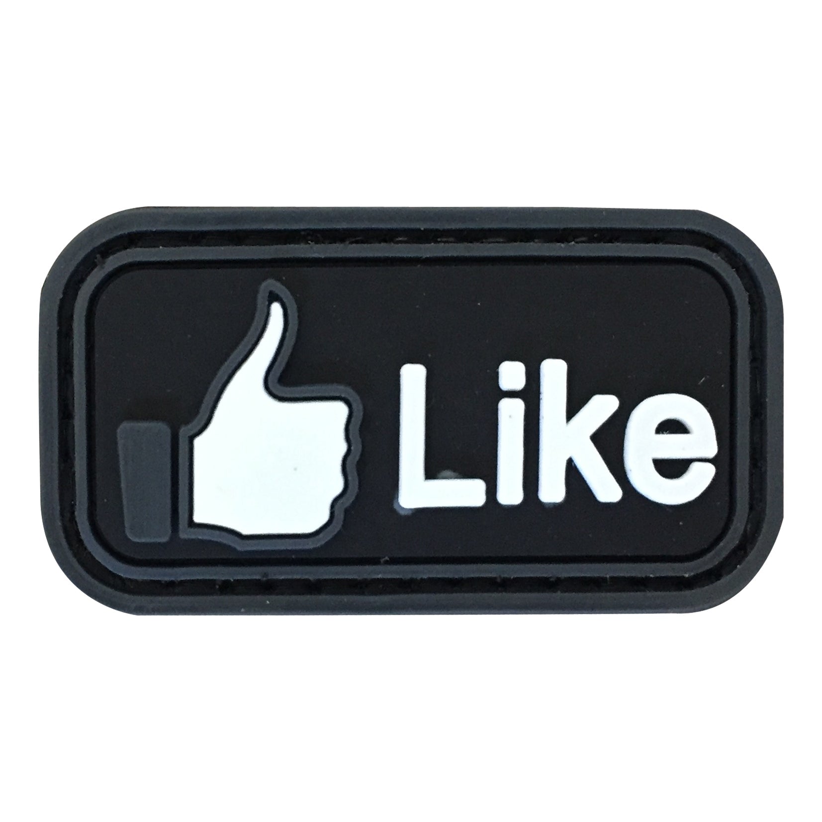 Like Button - Black and White - PVC Patch
