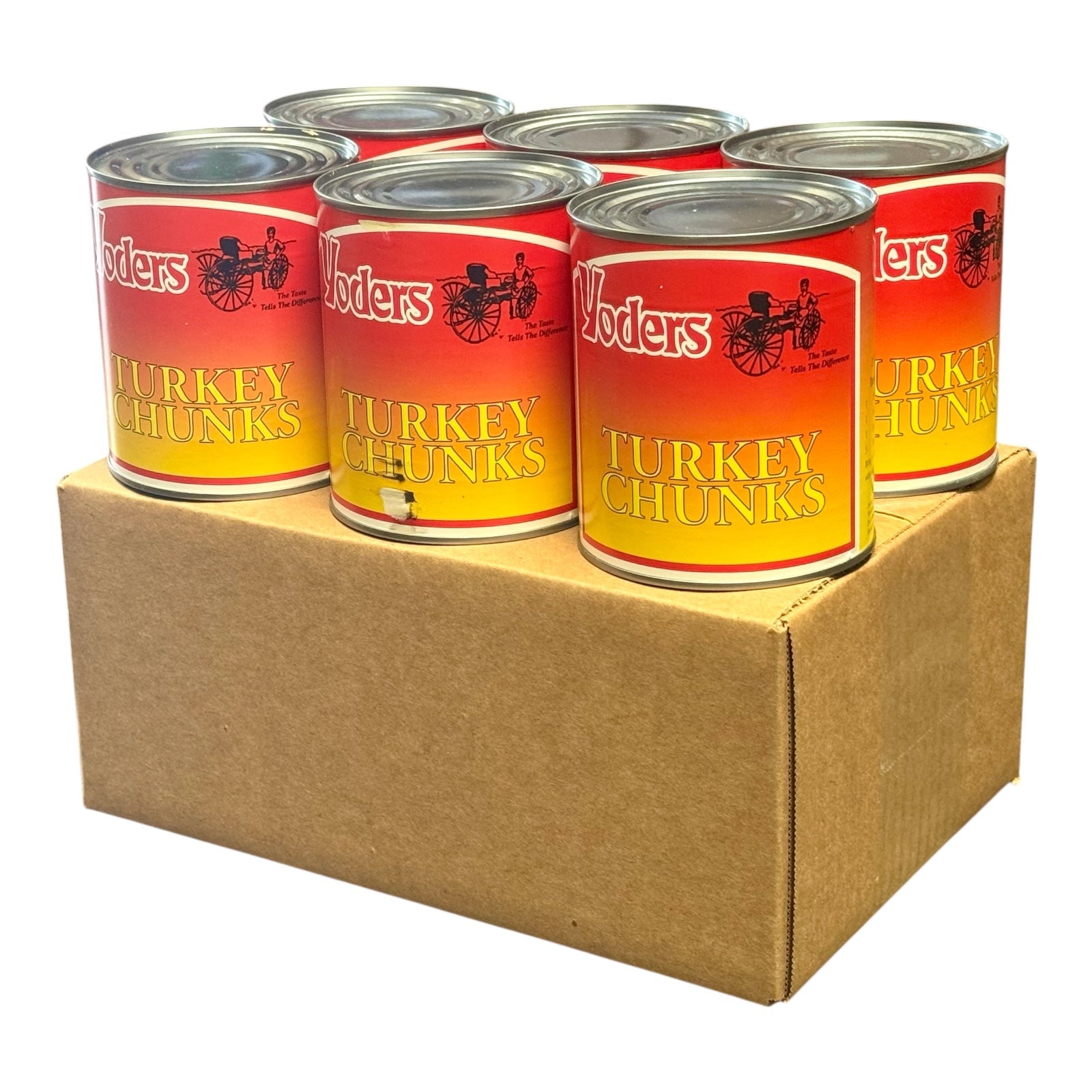 Yoder’s Canned Turkey Chunks | 28 oz can | Real USA Turkey | Fully Cooked | Shelf Stable Survival Food | 10+ Year Shelf Life | Ready to Eat | Ideal for Prepping, Storage & Camping