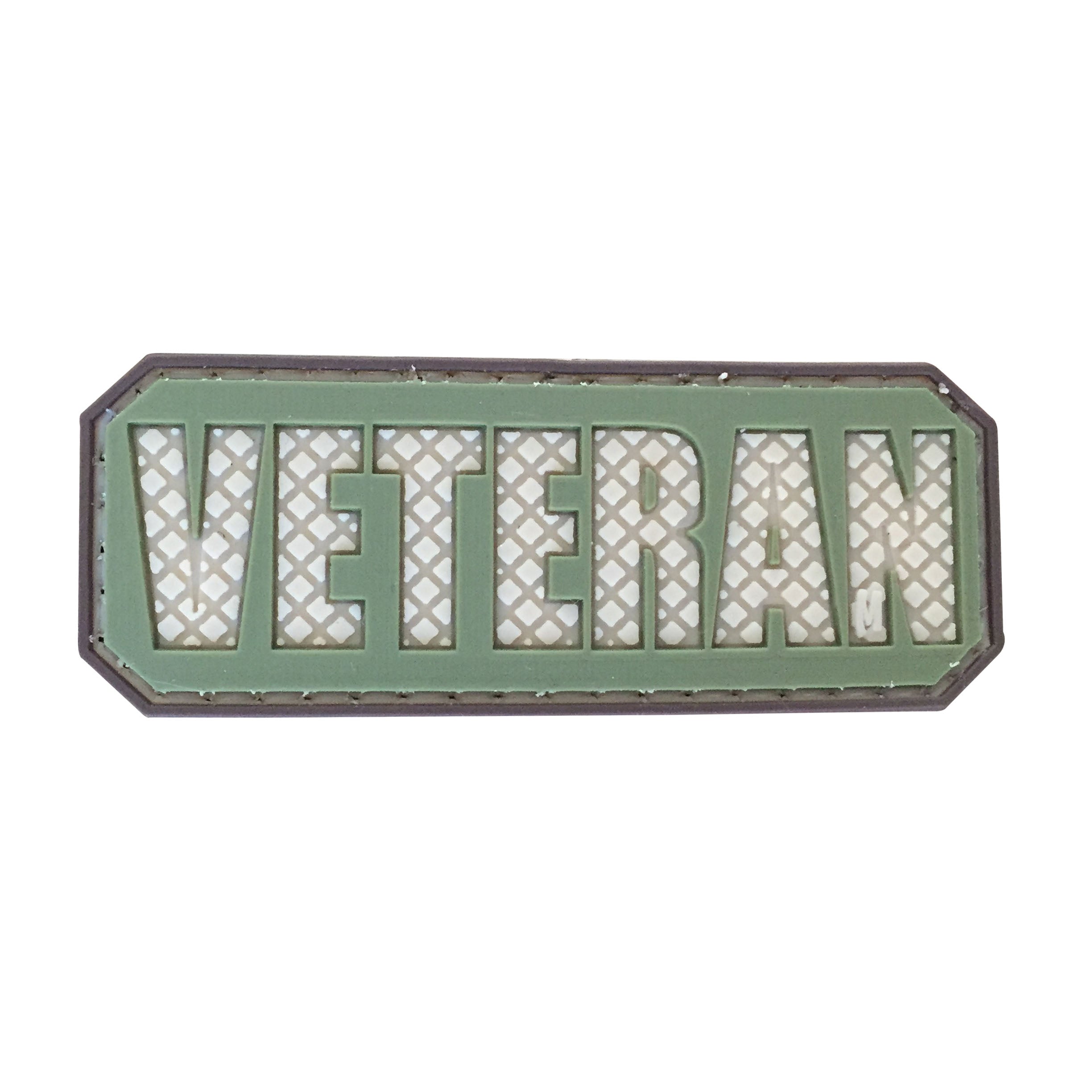 Veteran Tab - Green - PVC Patch