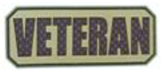 Veteran Tab - Brown - PVC Patch