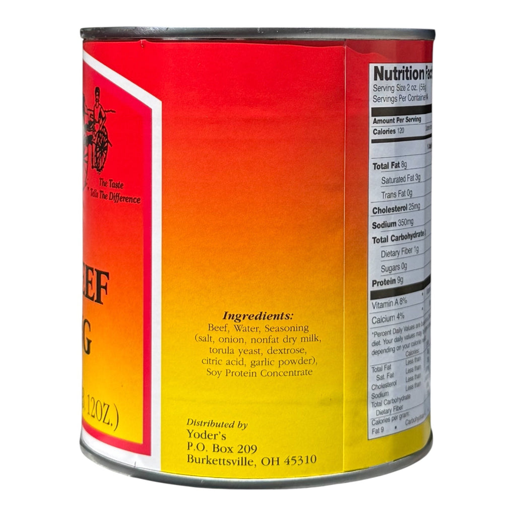 Yoder’s Canned Taco Beef Filling | 28 oz can | Real USA Beef | Fully Cooked | Shelf Stable Survival Food | 10+ Year Shelf Life | Ready to Eat | Ideal for Prepping, Storage & Camping