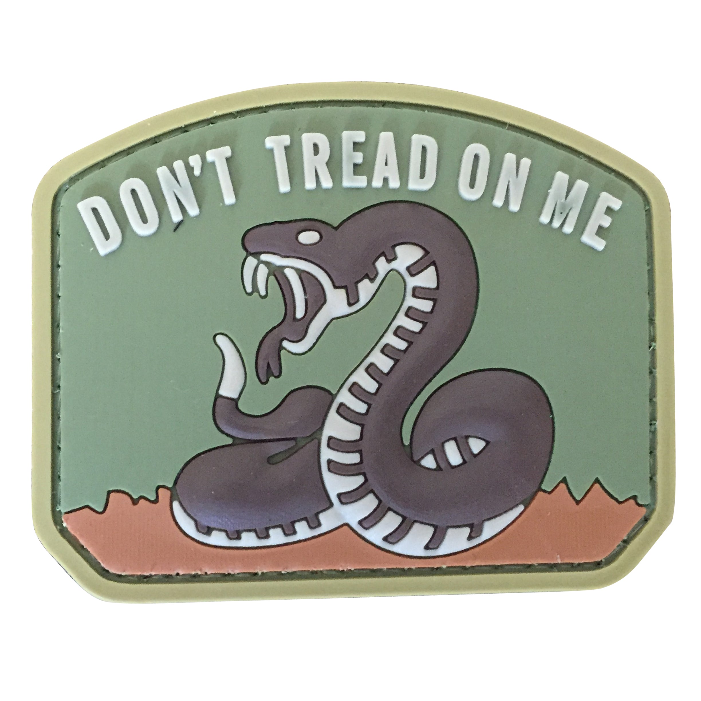 Don't Tread on Me PVC Patch Brown