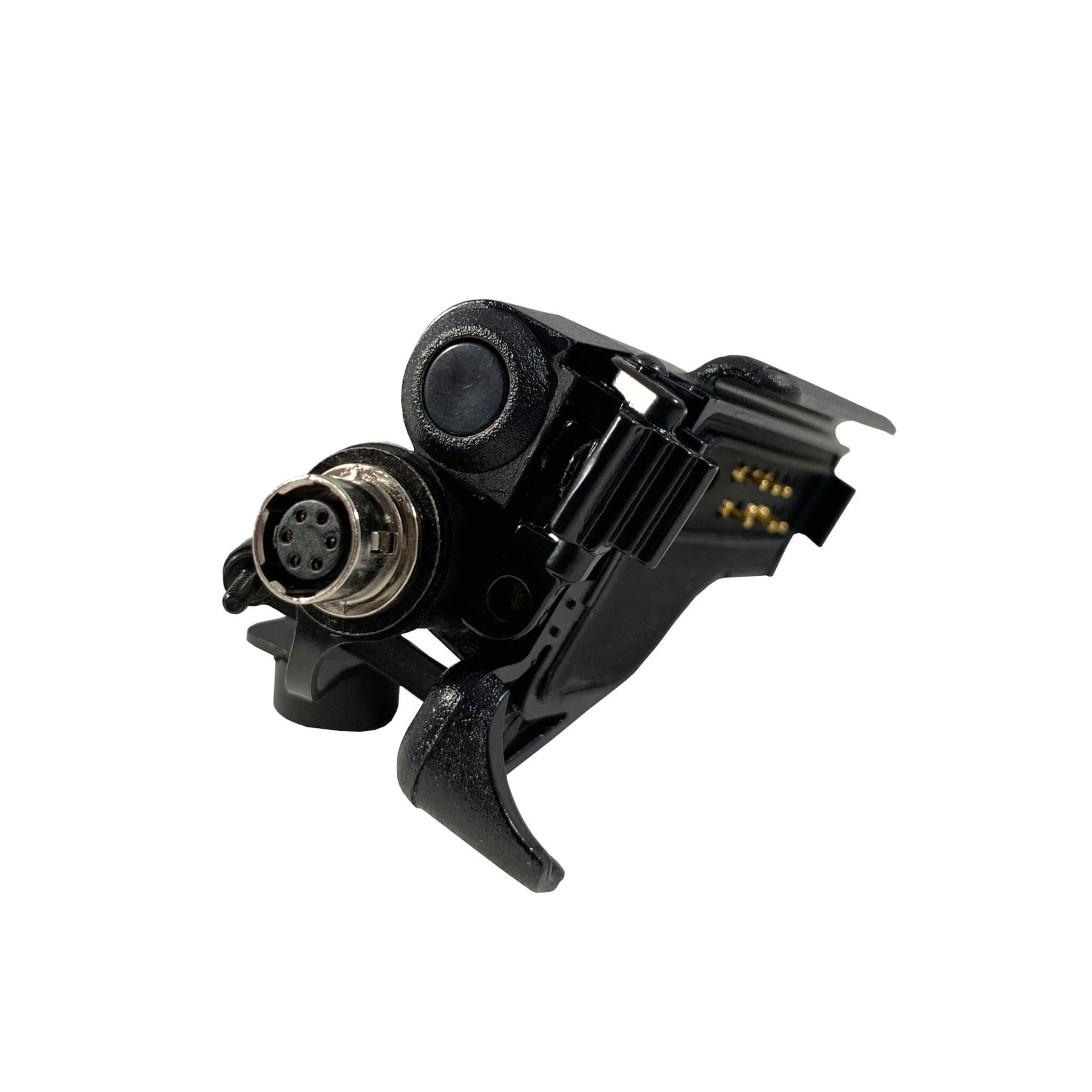 Tactical Radio Adapter/PTT for Headset w/ Quick Disconnect(Hirose): NATO/Military Wiring, Gentex, Ops-Core, OTTO, 3M Peltor ComTac, XPI, Helicopter, & More - EF Johnson: 51, 5000, 5100, 7700, 8100 Series, Ascend, Kenwood VP400, VP600, VP900