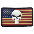 US Flag with Skull - PVC Patch