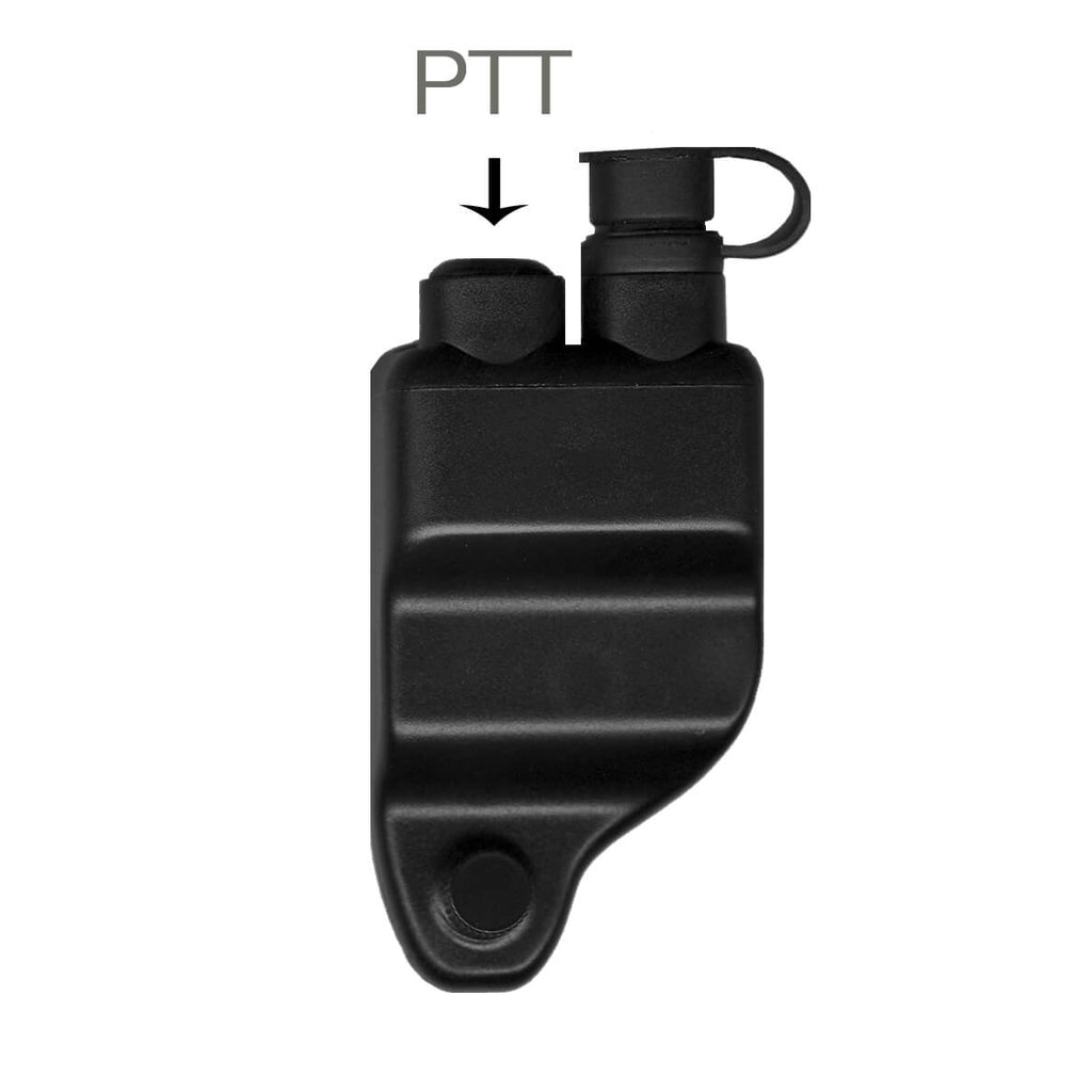 Braided Fiber Tactical Mic & Invisible Series Tubeless Earpiece Complete Kit w/ Quick Disconnect (Hirose) - Harris: All P5300 P5400 P5500 P7300 Series, XG-15/25/75, XL-45, XL-95 & More