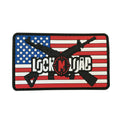 US Flag with Lock N Load Rifle - PVC Patch