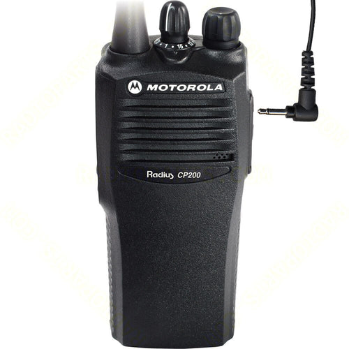 3.5mm Listen Only, Long Cable, Clear Tube Radio Earpiece - Motorola, Connects To Radio 3.5mm Plug