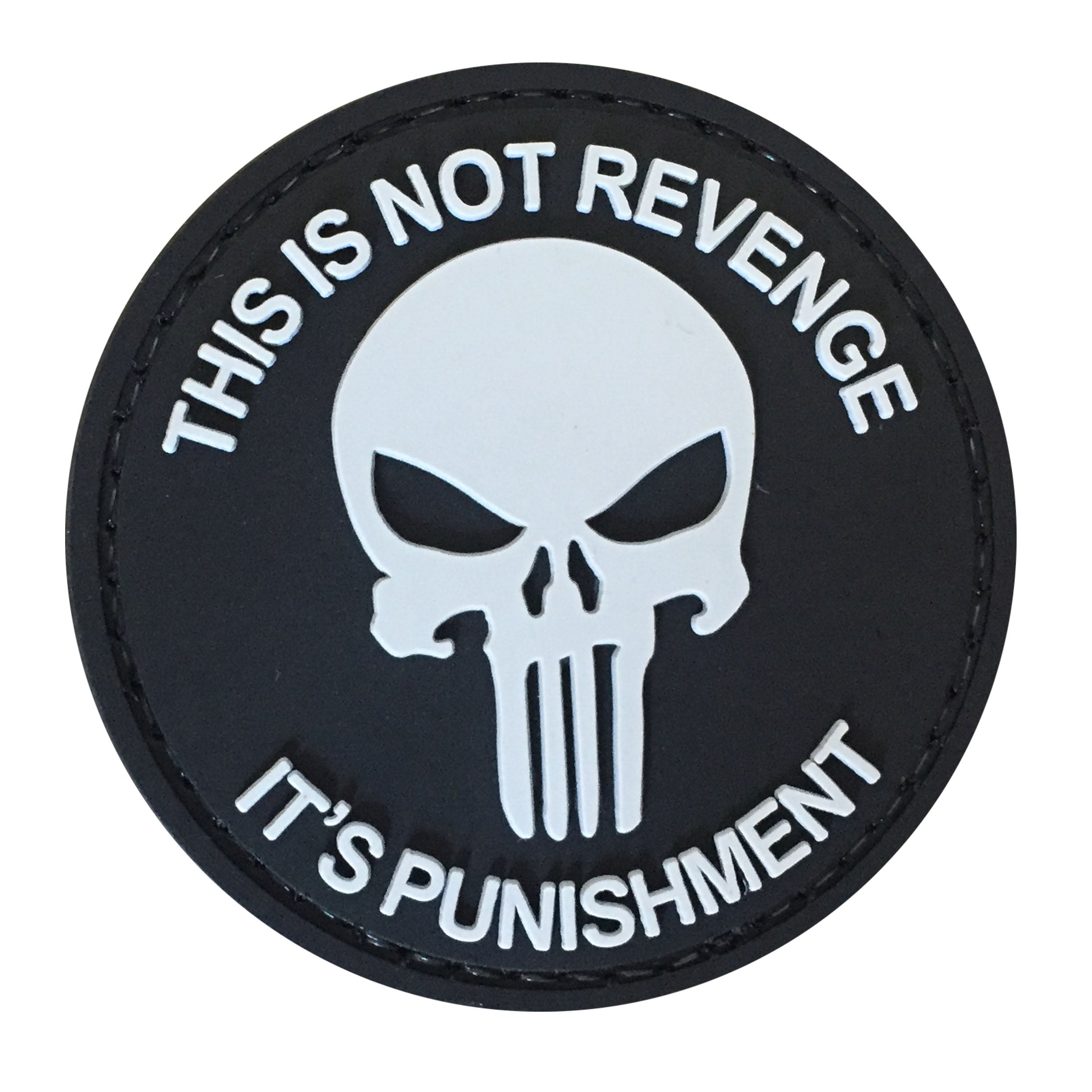 This is not Revenge It's Punishment PVC Patch Black