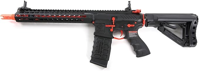 G&G 12 KEYMOD COMBAT MACHINE CM16 SRXL AEG (BLACK/RED)