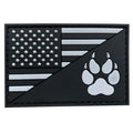US Flag With K9 Dog Paw - SWAT - PVC Patch