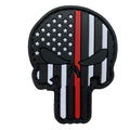Patriot Skull Thin Red Line Flag - PVC Patch