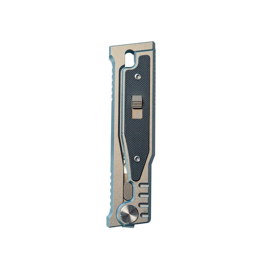 MUCITUP Rampart Tanto Sliding Blade Knife 3" D2 Steel Tactical Steel Sage