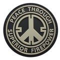 Peace Through Superior Firepower PVC Patch Black