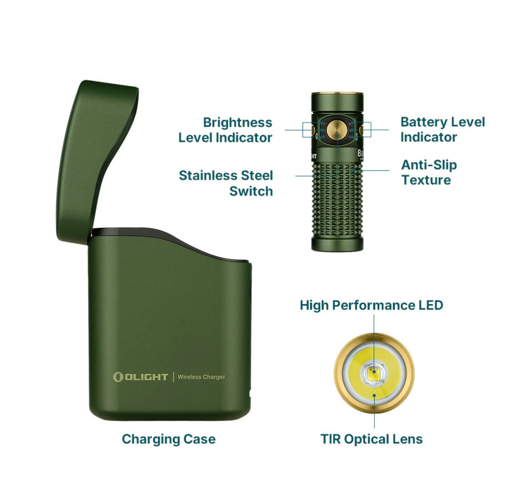 Olight Baton 4 EDC Flashlight 1300 Lumens Rechargeable Compact