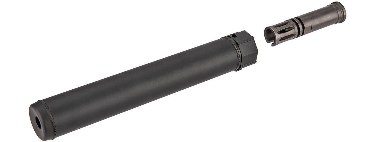 5KU SOCOM762SS QD Airsoft 10 Mock Suppressor / Barrel Extension Smooth (BLACK)