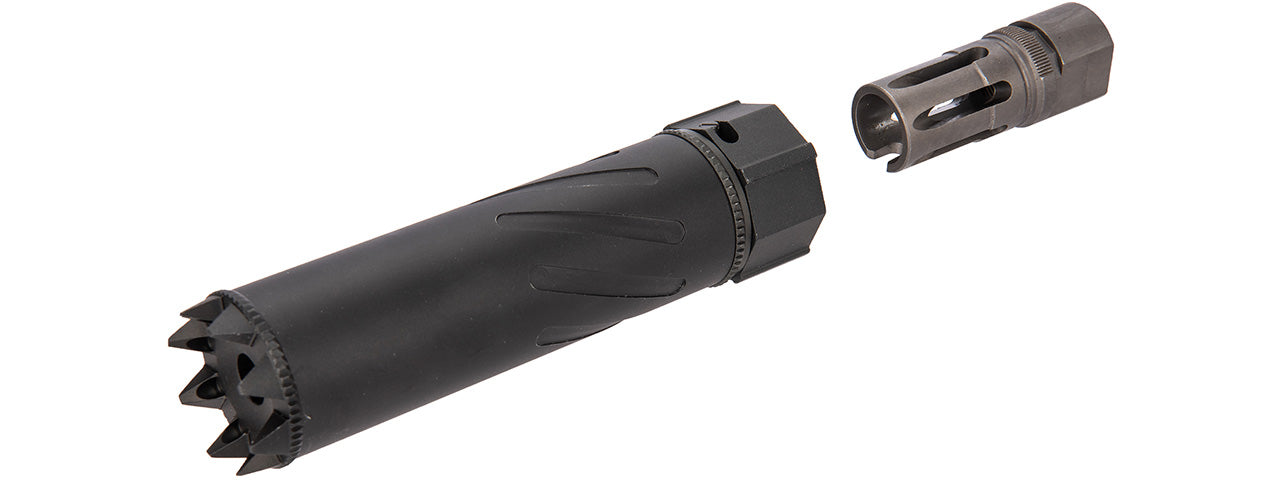 5KU SOCOM556RC Monster QD 6 Mock Suppressor / Barrel Extension Fluted (BLACK)