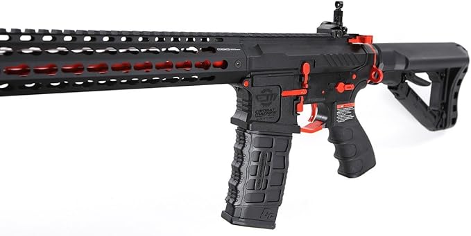 G&G 12 KEYMOD COMBAT MACHINE CM16 SRXL AEG (BLACK/RED)
