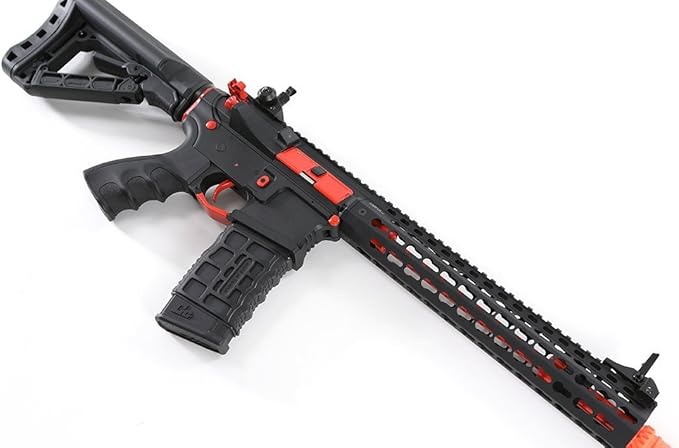 G&G 12 KEYMOD COMBAT MACHINE CM16 SRXL AEG (BLACK/RED)