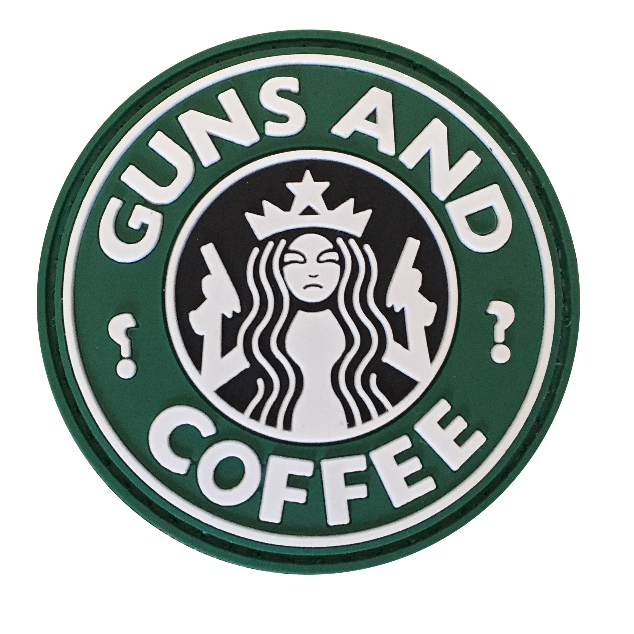 Guns and Coffee PVC Patch OD Green
