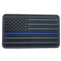 Thin Blue Line Flag - Dark Gray - PVC Patch
