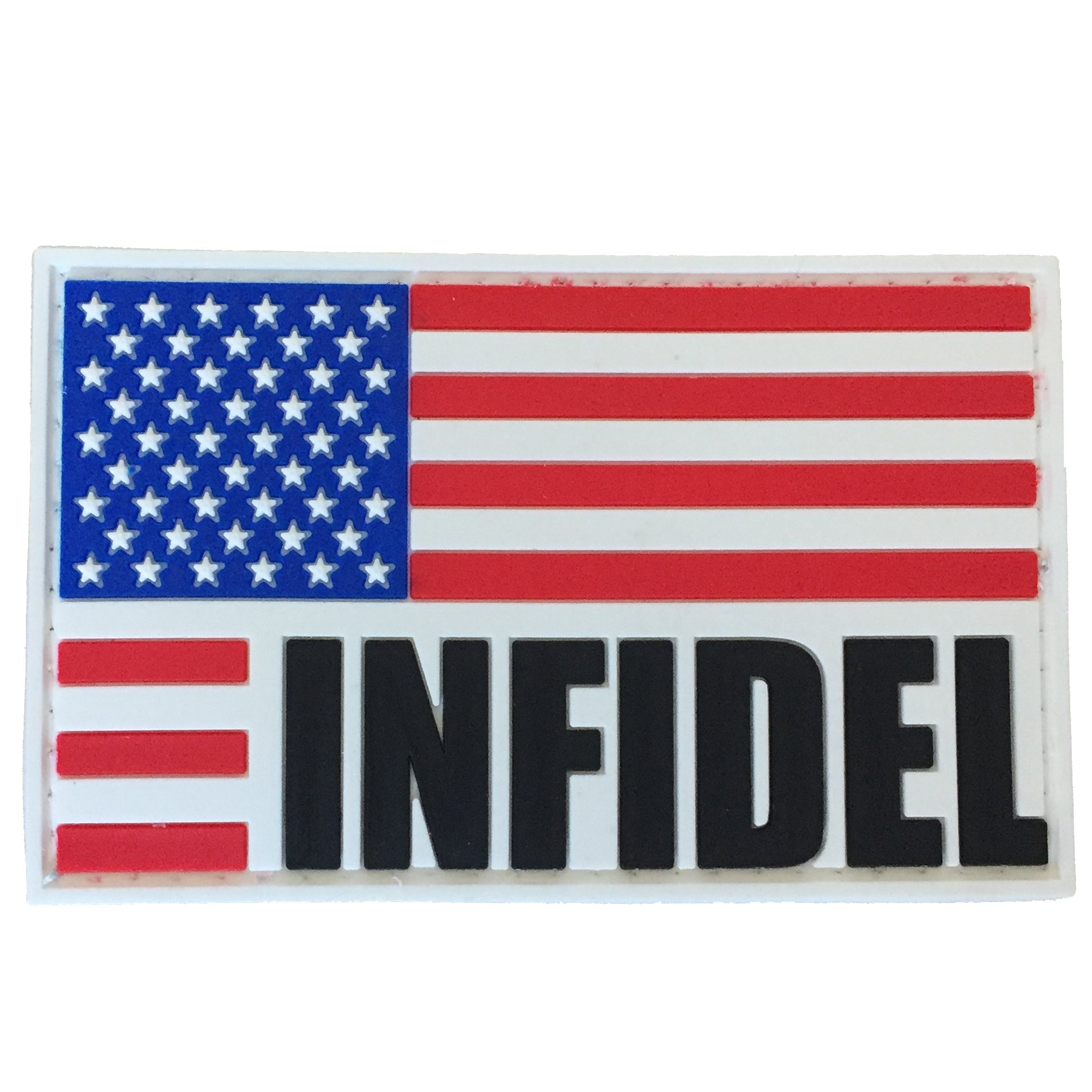 US Flag with Infidel text PVC Patch
