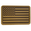 3D US Flag Forward PVC Patch Coyote Tan
