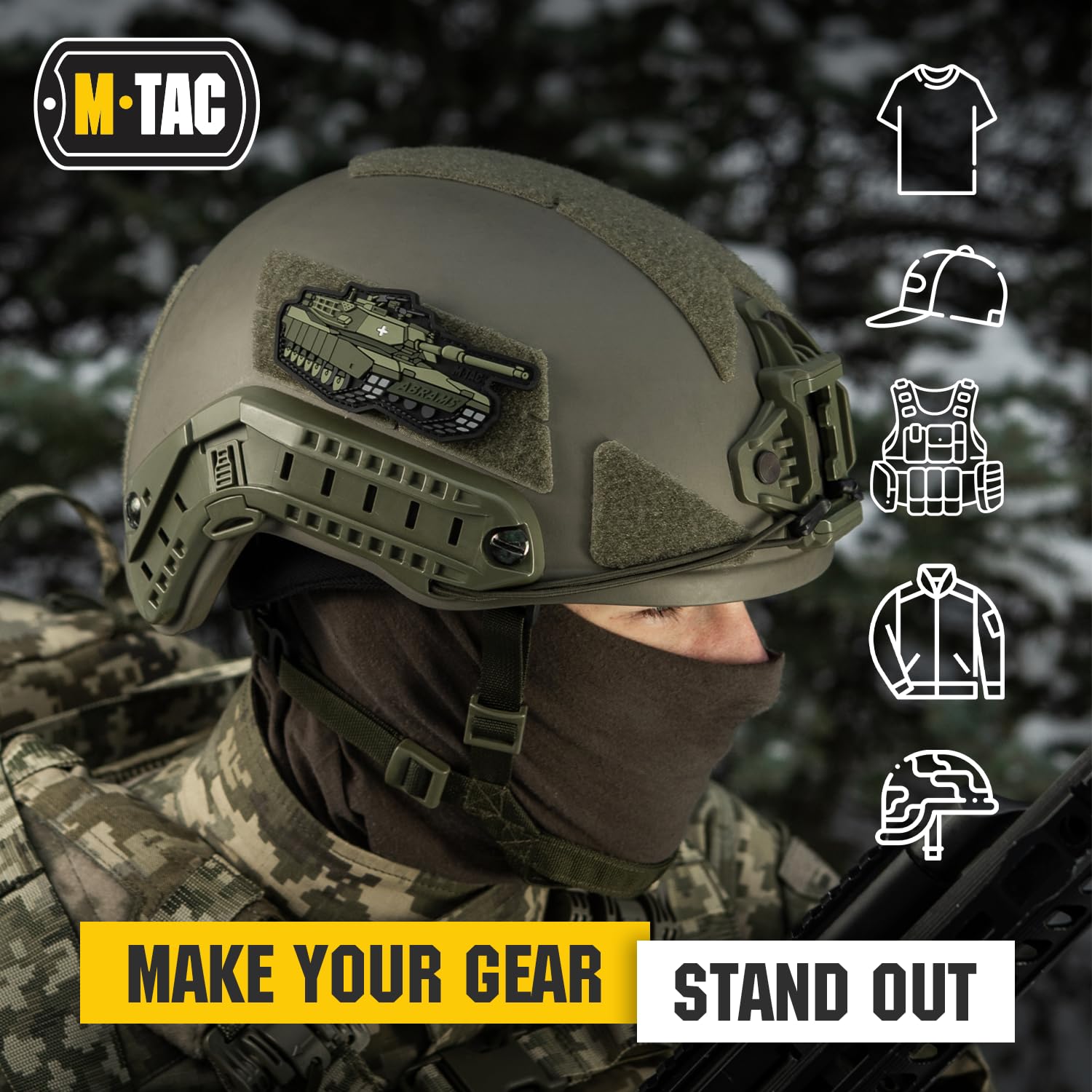 M-Tac Morale Patch ABRAMS (PVC)