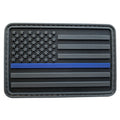 Thin Blue Line US Flag Forward PVC Patch - Short