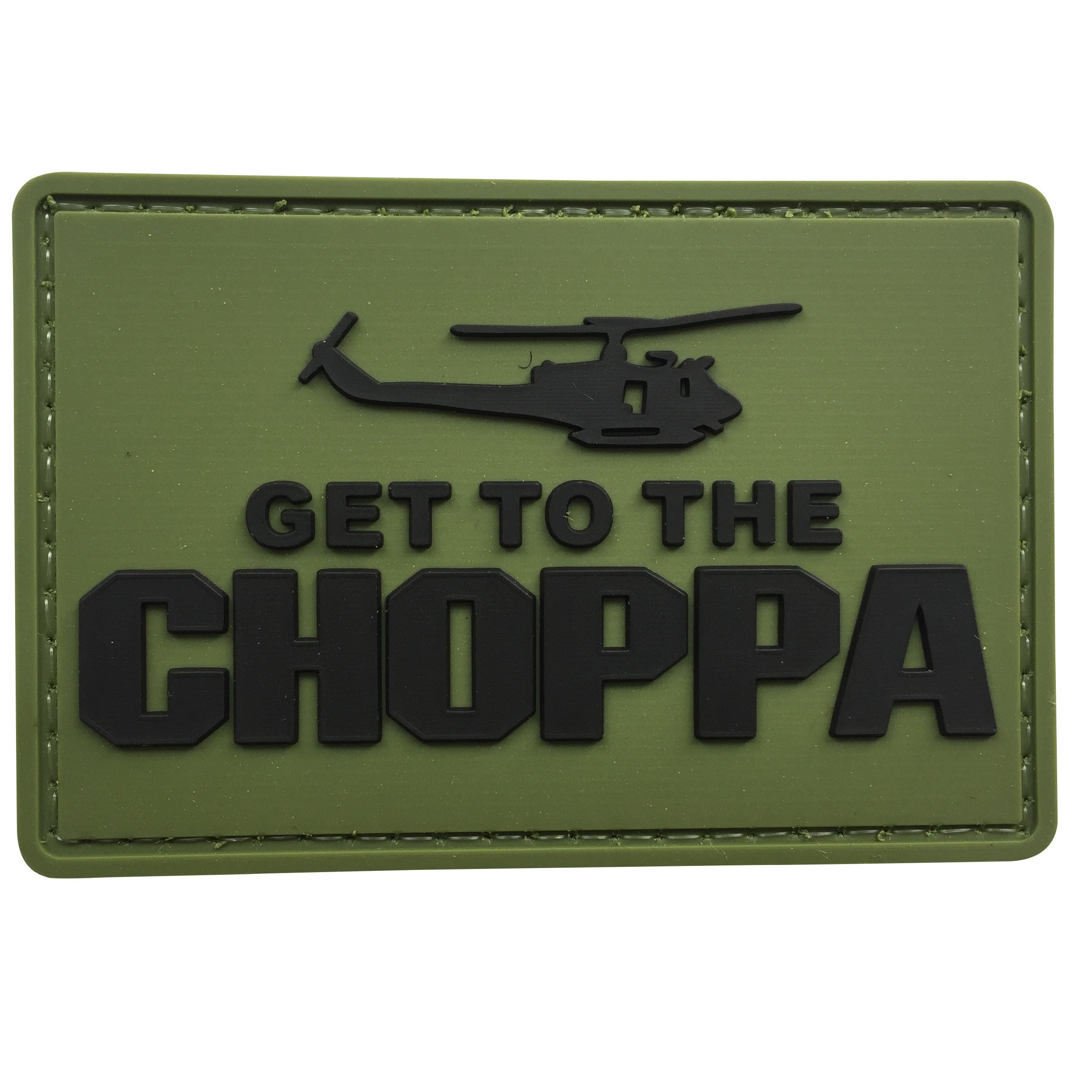 Get to the Choppa PVC Patch OD Green and Black
