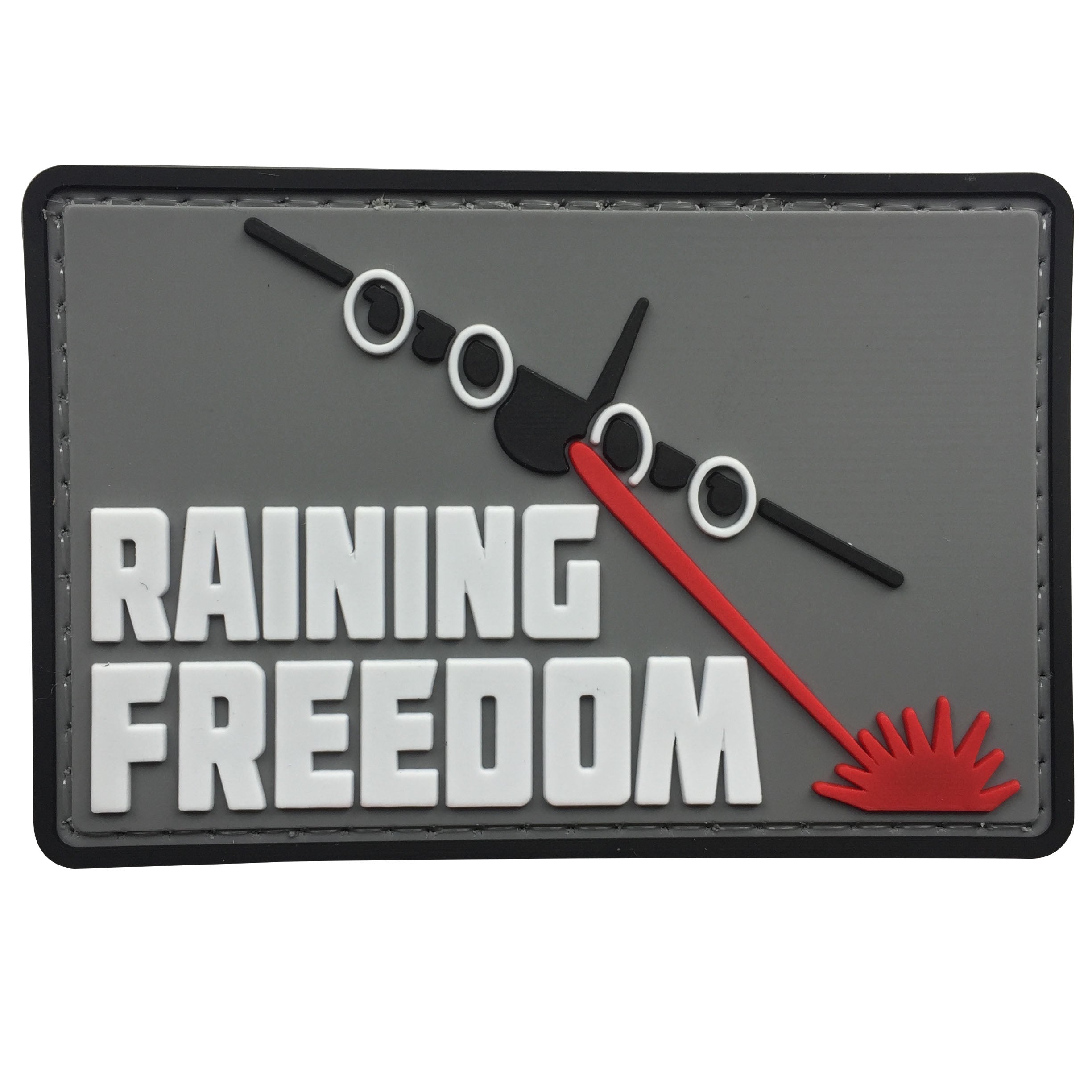 Raining Freedom PVC Patch White