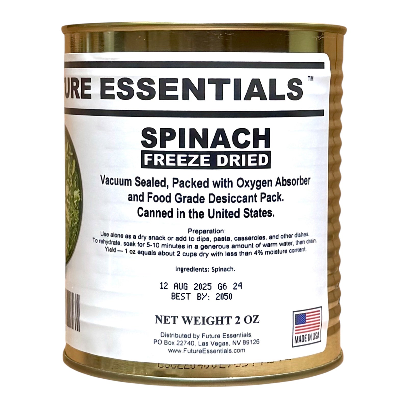 Case (12 Cans) of Future Essentials Freeze Dried Vegetable Variety
