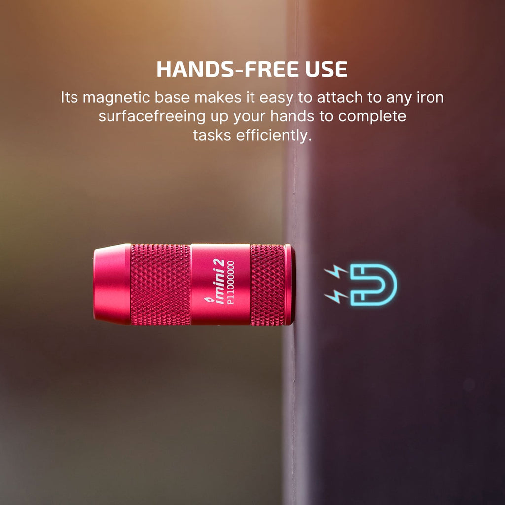Olight iMini 2 Rechargeable Magnetic Mini Flashlight 50 Lumens EDC Keychain Light