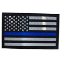 Reflective US Flag Patch Forward With Thin Blue Line