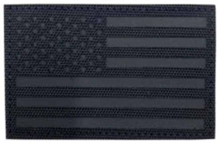 Reflective IR US Flag - Black