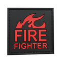 Fire Fighter - Black and Red - PVC Patch