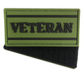 Rectangle Veteran Tab PVC Patch OD Green and Black