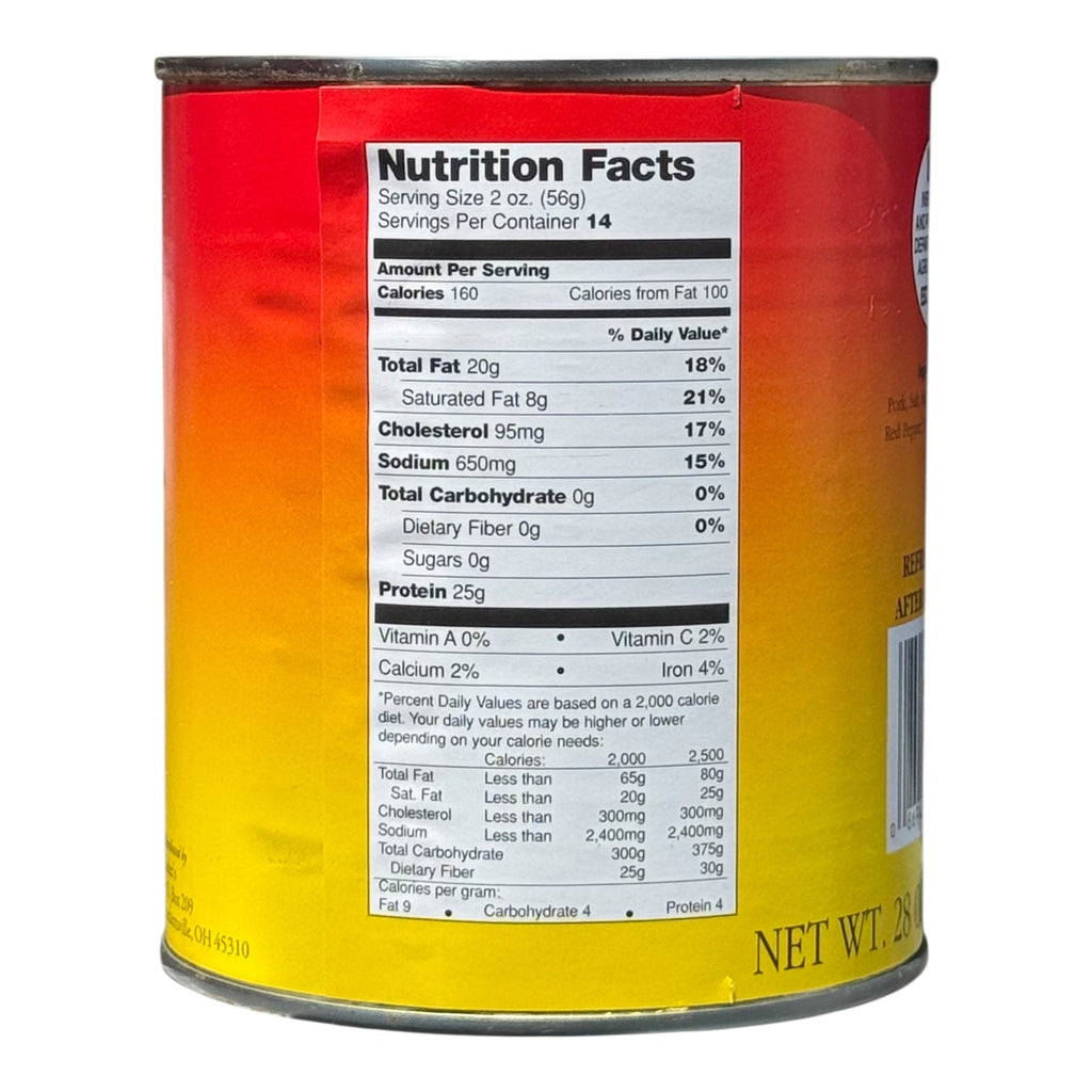 Yoder’s Canned Pork Sausage| 28 oz can | Real USA Pork | Fully Cooked | Shelf Stable Survival Food | 10+ Year Shelf Life | Ready to Eat | Ideal for Prepping, Storage & Camping