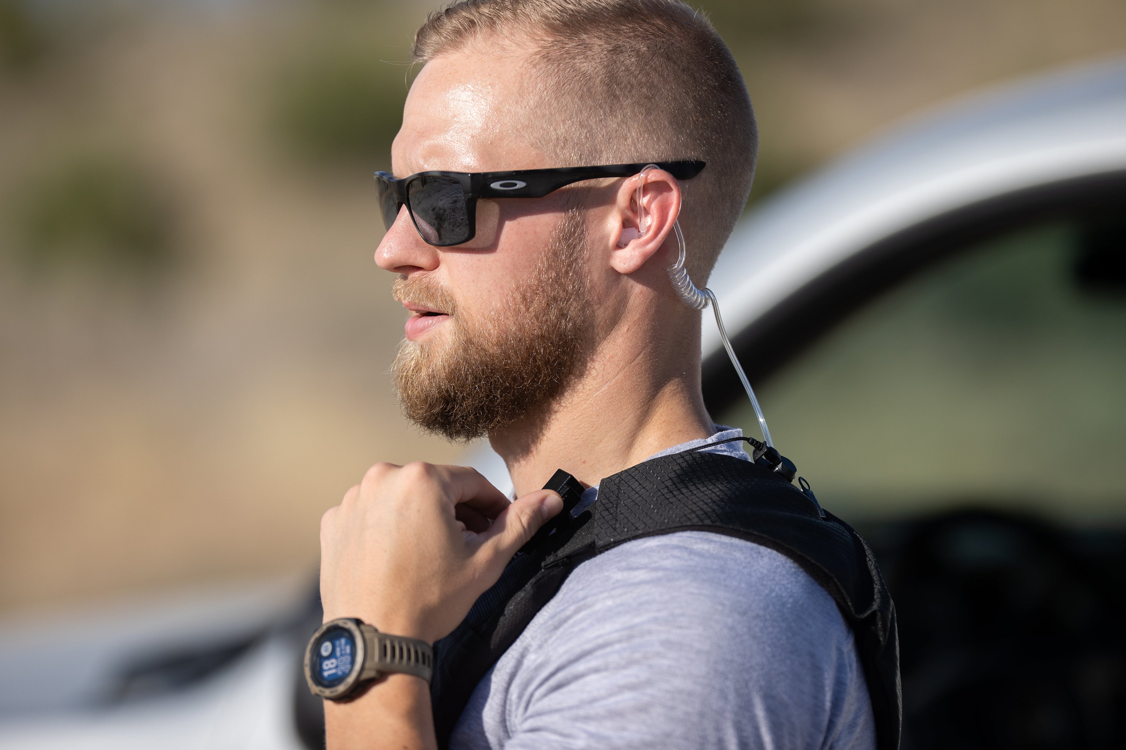Velcro Tactical Mic & Earpiece Braided Fiber Kit w/ Quick Disconnect (Hirose) - Kenwood Multi-Pin TK & NX Series